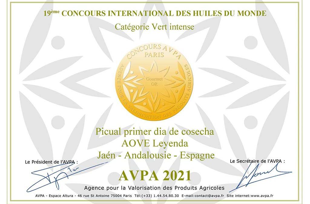 Aove Leyenda consigue la medalla «Gourmet Or» de Les Huilesdu Monde de AVPA – París